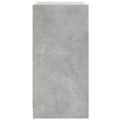 Beistellschrank mit Glastüren Betongrau 68x37x75,5 cm