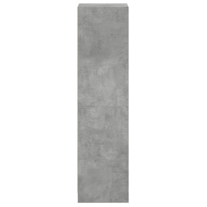 Highboard mit Glastüren Betongrau 35x37x142 cm