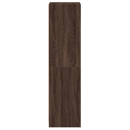 Highboard mit Glastür Braun Eichen-Optik 35x37x142 cm