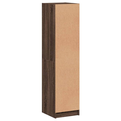 Highboard mit Glastür Braun Eichen-Optik 35x37x142 cm