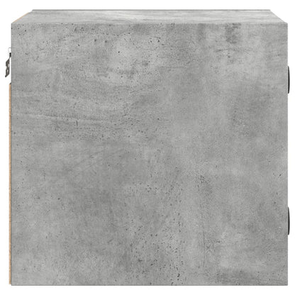 Nachttisch mit Glastür Betongrau 35x37x35 cm