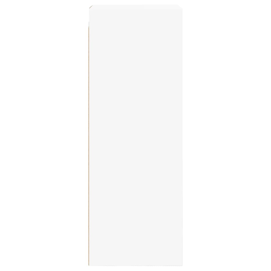 Wandschrank mit Glastüren Weiß 35x37x100 cm