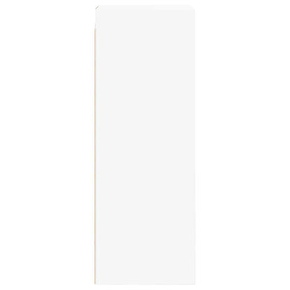 Wandschrank mit Glastüren Weiß 35x37x100 cm