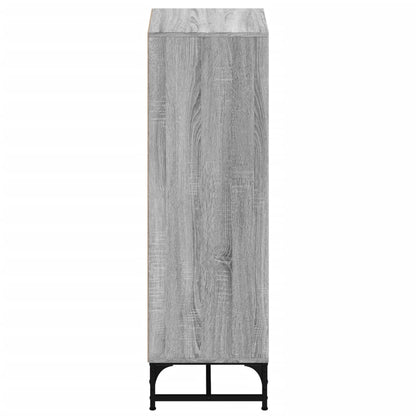 Highboard mit Glastüren Grau Sonoma 35x37x120 cm