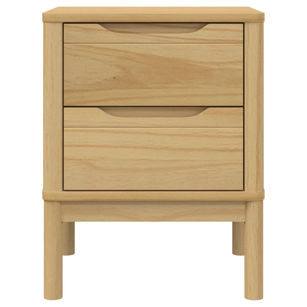 Sengebord FLORO voksbrunt 45x39x57 cm massivt fyrretræ