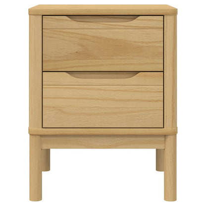 Sengebord FLORO voksbrunt 45x39x57 cm massivt fyrretræ