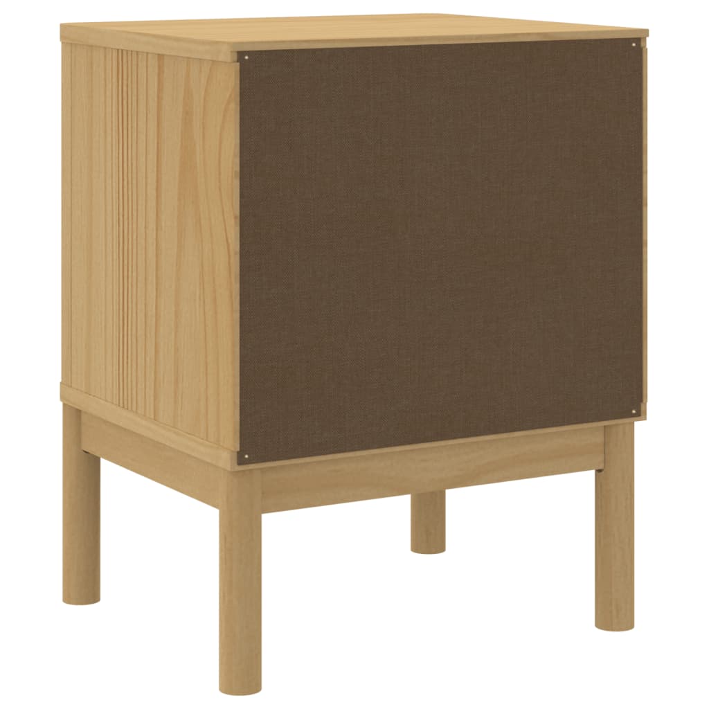Sengebord FLORO voksbrunt 45x39x57 cm massivt fyrretræ