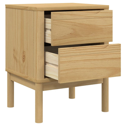 Sengebord FLORO voksbrunt 45x39x57 cm massivt fyrretræ