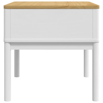 Lampentisch FLORO Weiß 55x55x54 cm Massivholz Kiefer