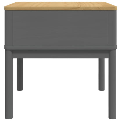 Lampentisch FLORO Grau 55x55x54 cm Massivholz Kiefer