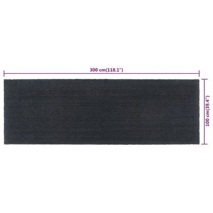 Fußmatte Dunkelgrau 100x300 cm Kokosfaser Getuftet