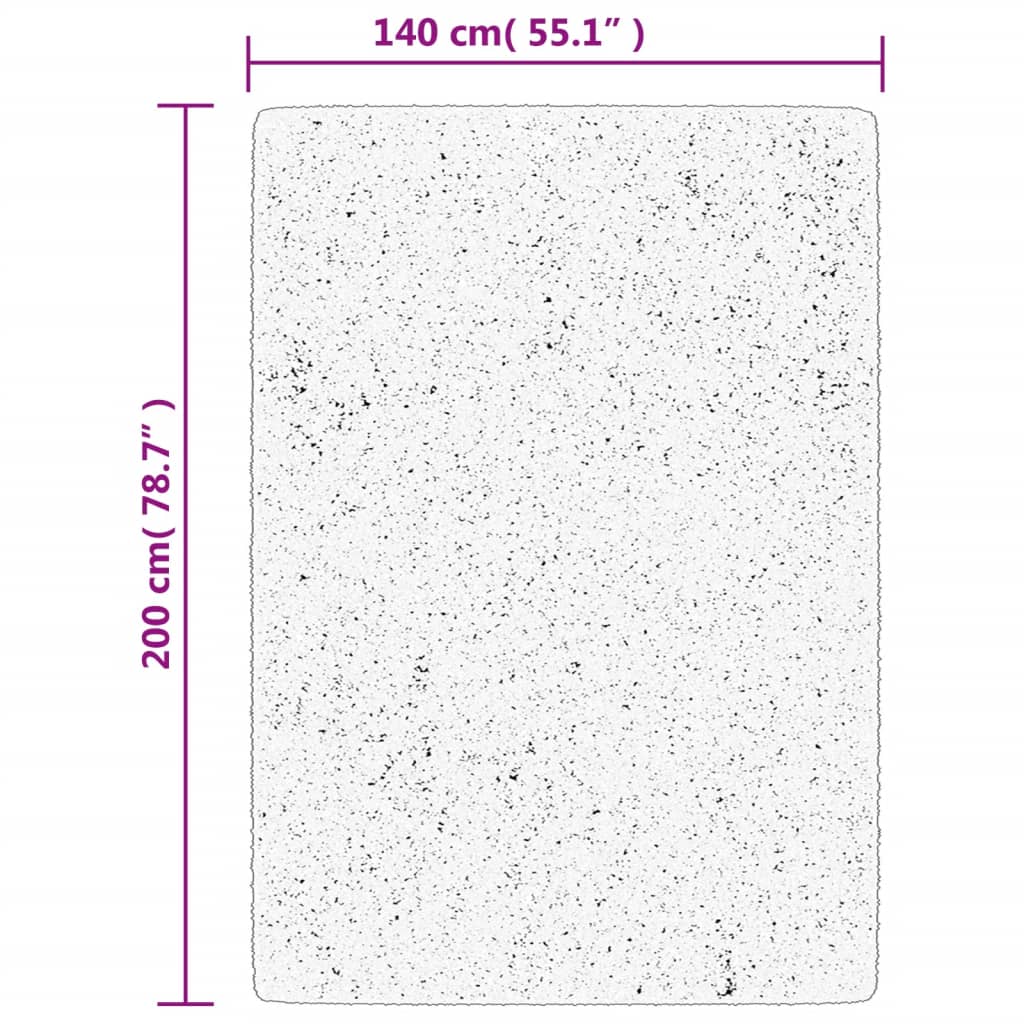 Teppich HUARTE Kurzflor Weich und Waschbar Anthrazit 140x200 cm