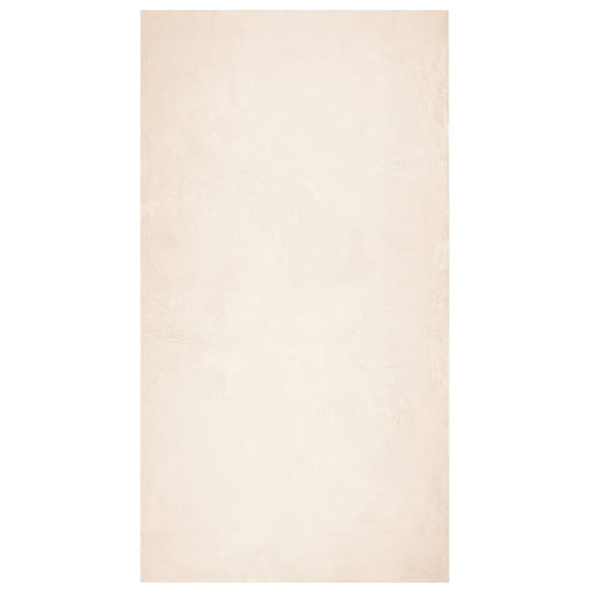 Teppich HUARTE Kurzflor Weich und Waschbar Beige 60x110 cm