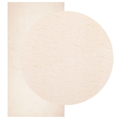 Teppich HUARTE Kurzflor Weich und Waschbar Beige 100x200 cm