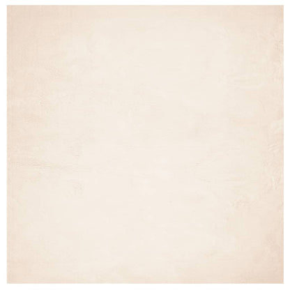 Teppich HUARTE Kurzflor Weich und Waschbar Beige 120x120 cm
