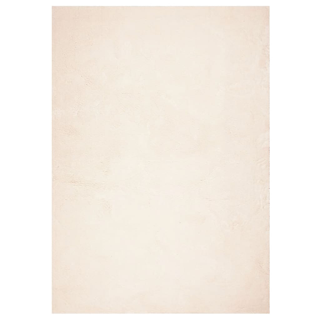 Teppich HUARTE Kurzflor Weich und Waschbar Beige 140x200 cm