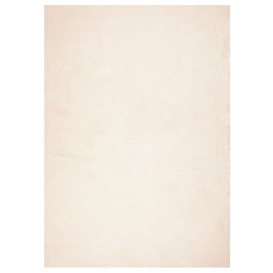 Teppich HUARTE Kurzflor Weich und Waschbar Beige 140x200 cm
