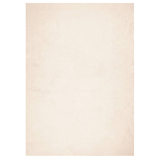 Teppich HUARTE Kurzflor Weich und Waschbar Beige 160x230 cm