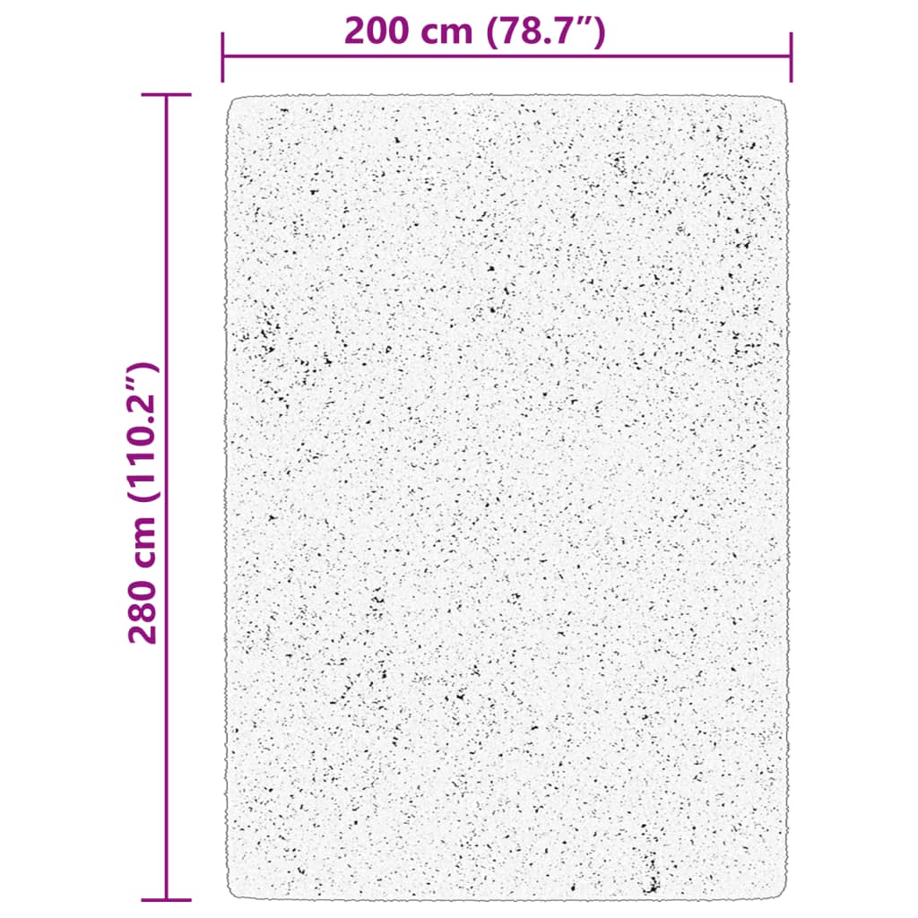 Teppich HUARTE Kurzflor Weich und Waschbar Beige 200x280 cm