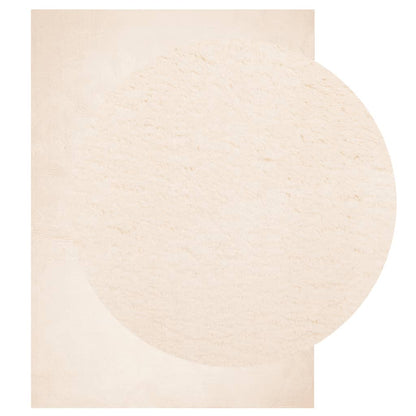 Teppich HUARTE Kurzflor Weich und Waschbar Beige 240x340 cm