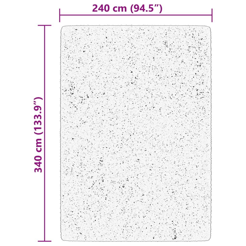 Teppich HUARTE Kurzflor Weich und Waschbar Beige 240x340 cm