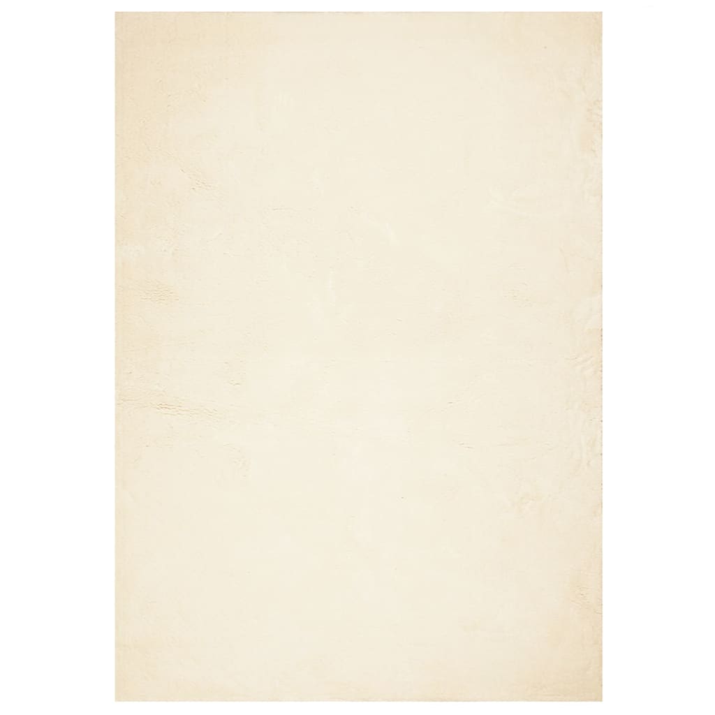Teppich HUARTE Kurzflor Weich und Waschbar Creme 120x170 cm