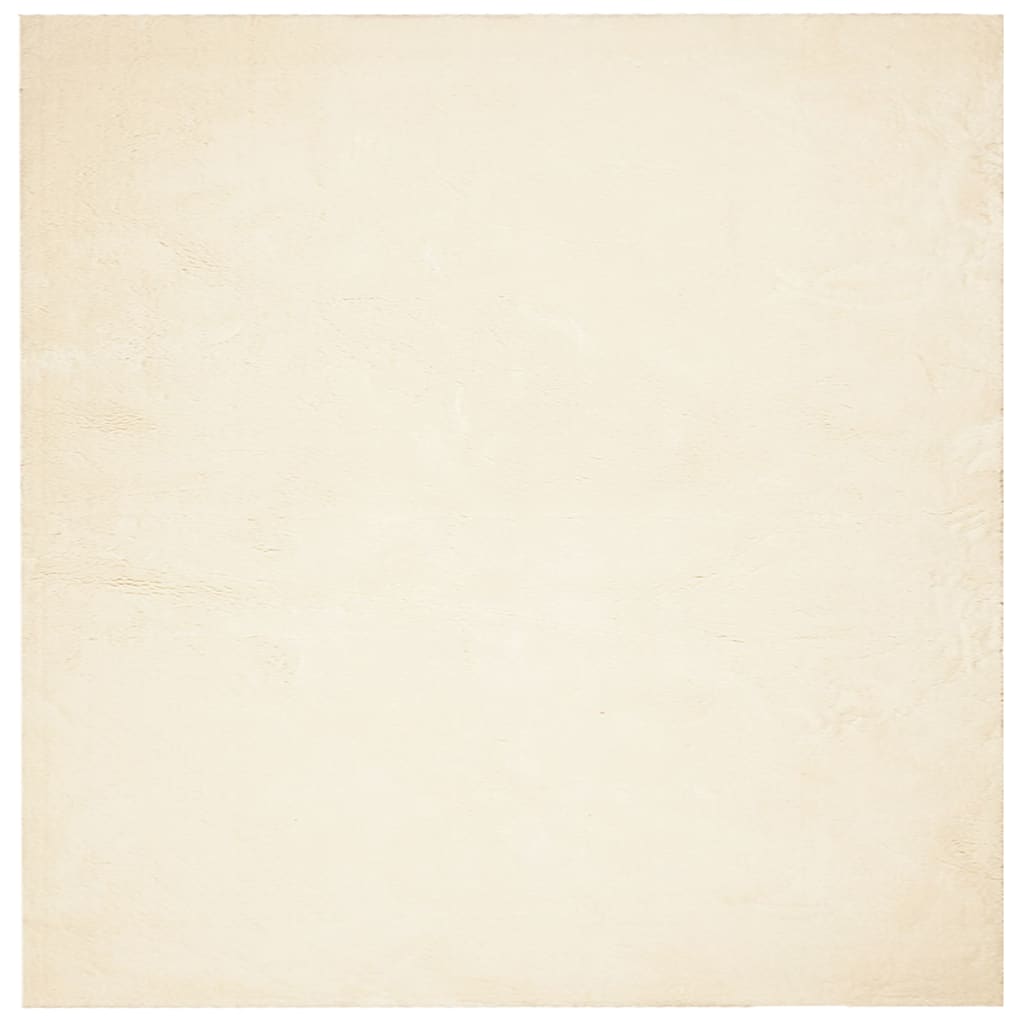 Teppich HUARTE Kurzflor Weich und Waschbar Creme 160x160 cm