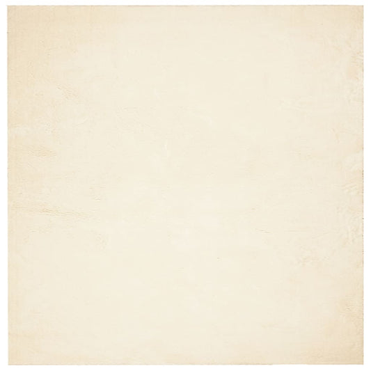 Teppich HUARTE Kurzflor Weich und Waschbar Creme 160x160 cm