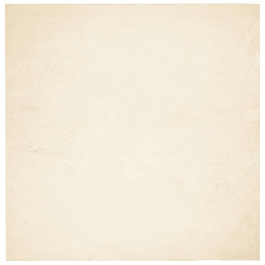 Teppich HUARTE Kurzflor Weich und Waschbar Creme 200x200 cm