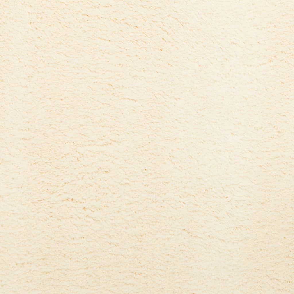 Teppich HUARTE Kurzflor Weich und Waschbar Creme 200x200 cm