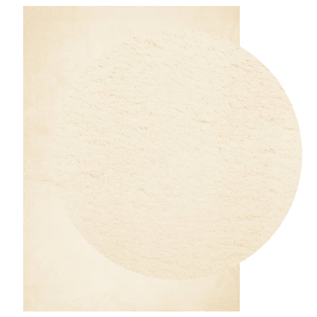 Teppich HUARTE Kurzflor Weich und Waschbar Creme 200x280 cm