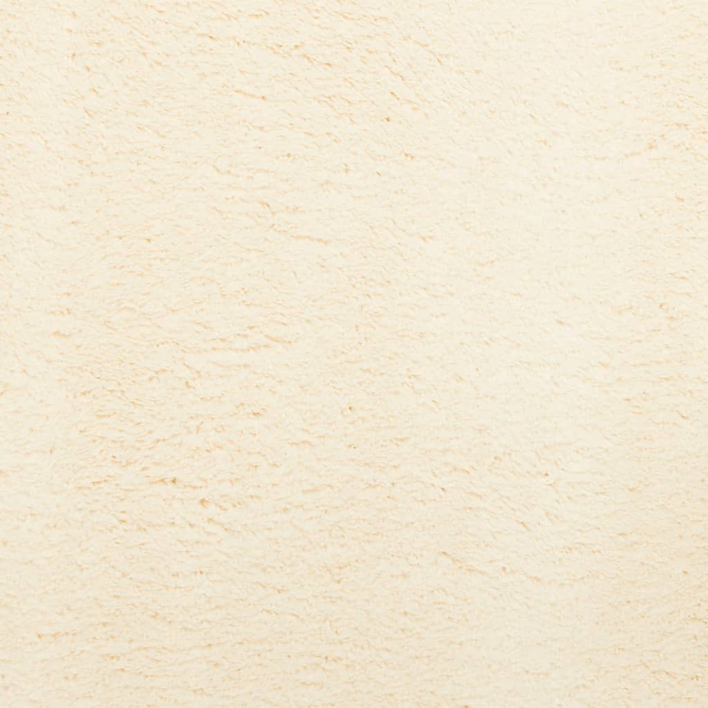 Teppich HUARTE Kurzflor Weich und Waschbar Creme Ø 100 cm