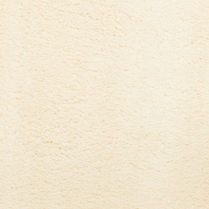 Teppich HUARTE Kurzflor Weich und Waschbar Creme Ø 120 cm