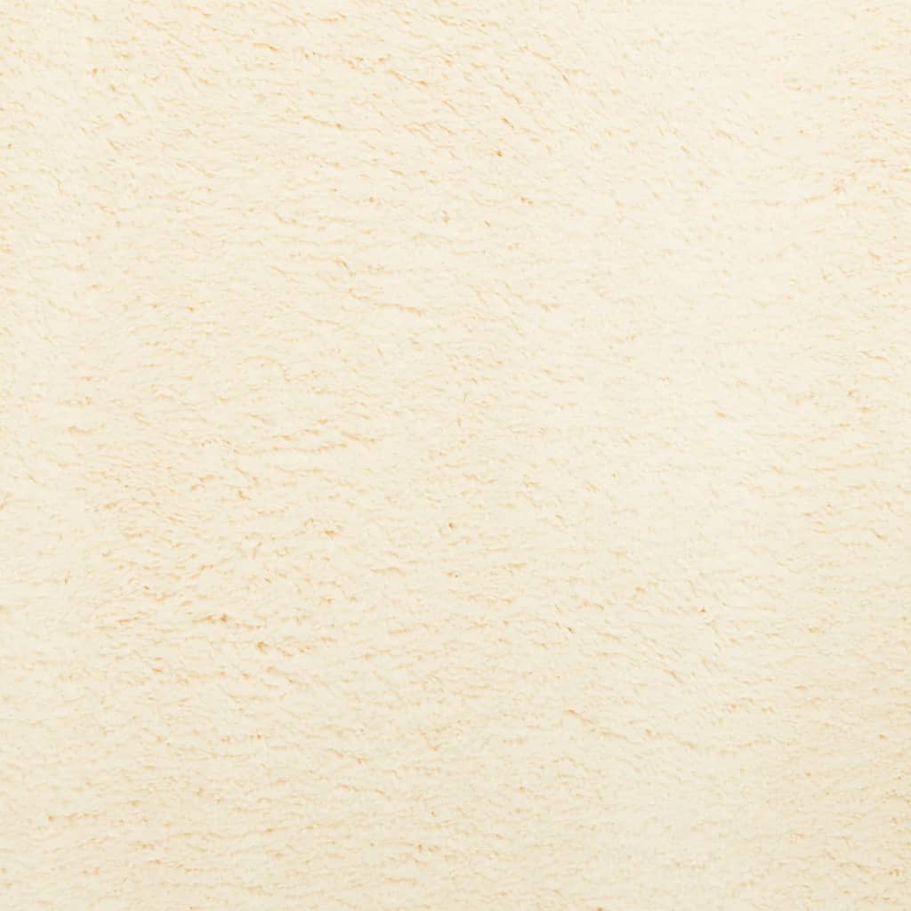 Teppich HUARTE Kurzflor Weich und Waschbar Creme Ø 160 cm