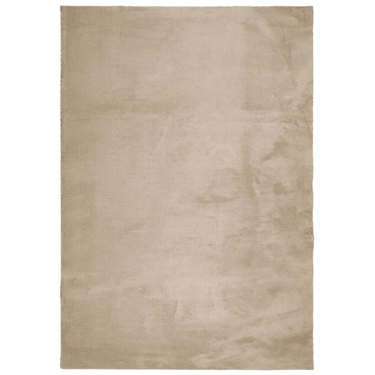 Teppich HUARTE Kurzflor Weich und Waschbar Sandfarben 140x200cm
