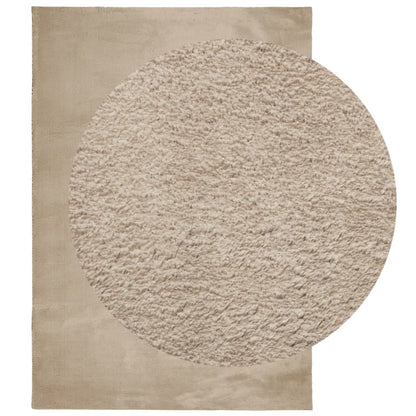 Teppich HUARTE Kurzflor Weich und Waschbar Sandfarben 160x230cm
