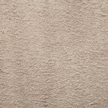 Teppich HUARTE Kurzflor Weich und Waschbar Sandfarben Ø 80 cm