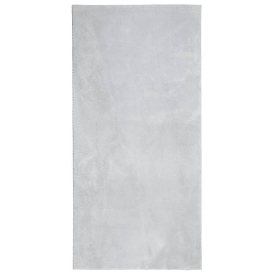Teppich HUARTE Kurzflor Weich und Waschbar Grau 100x200 cm