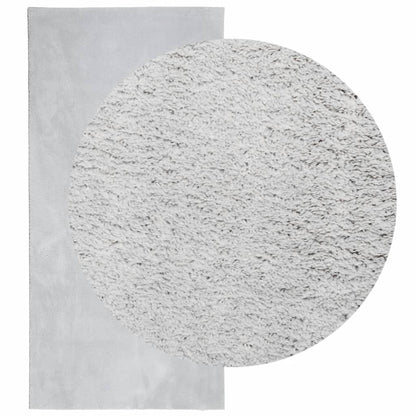 Teppich HUARTE Kurzflor Weich und Waschbar Grau 100x200 cm