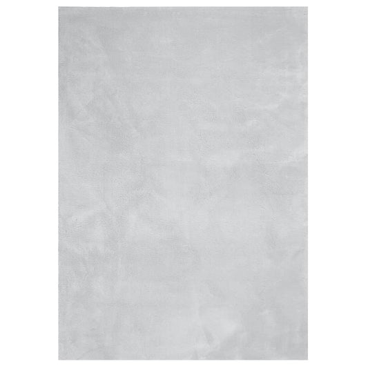 Teppich HUARTE Kurzflor Weich und Waschbar Grau 240x340 cm