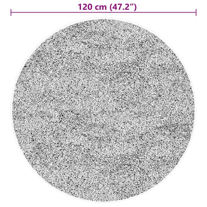 Teppich HUARTE Kurzflor Weich und Waschbar Grau Ø 120 cm