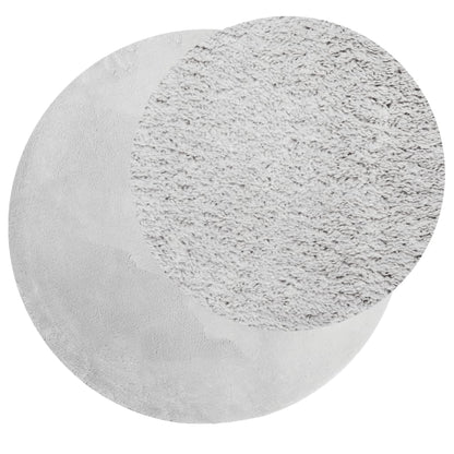 Teppich HUARTE Kurzflor Weich und Waschbar Grau Ø 200 cm