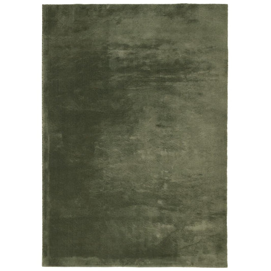 Teppich HUARTE Kurzflor Weich und Waschbar Waldgrün 160x230 cm