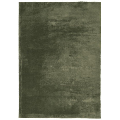 Teppich HUARTE Kurzflor Weich und Waschbar Waldgrün 200x280 cm