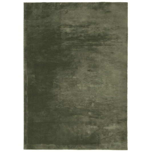 Teppich HUARTE Kurzflor Weich und Waschbar Waldgrün 200x280 cm