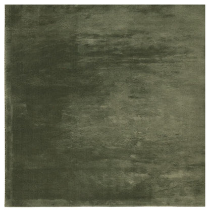 Teppich HUARTE Kurzflor Weich und Waschbar Waldgrün 240x240 cm