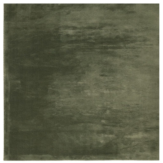 Teppich HUARTE Kurzflor Weich und Waschbar Waldgrün 240x240 cm