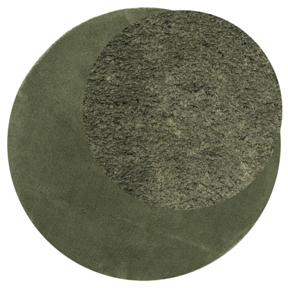 Teppich HUARTE Kurzflor Weich und Waschbar Waldgrün Ø 120 cm