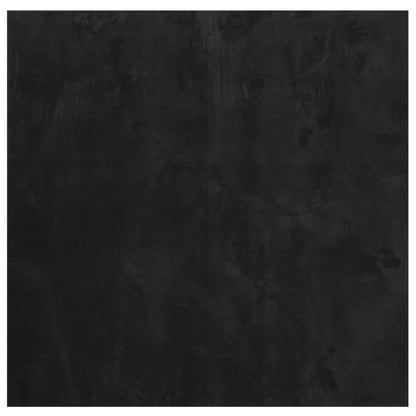 Teppich HUARTE Kurzflor Weich und Waschbar Schwarz 200x200 cm