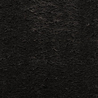Teppich HUARTE Kurzflor Weich und Waschbar Schwarz 240x240 cm